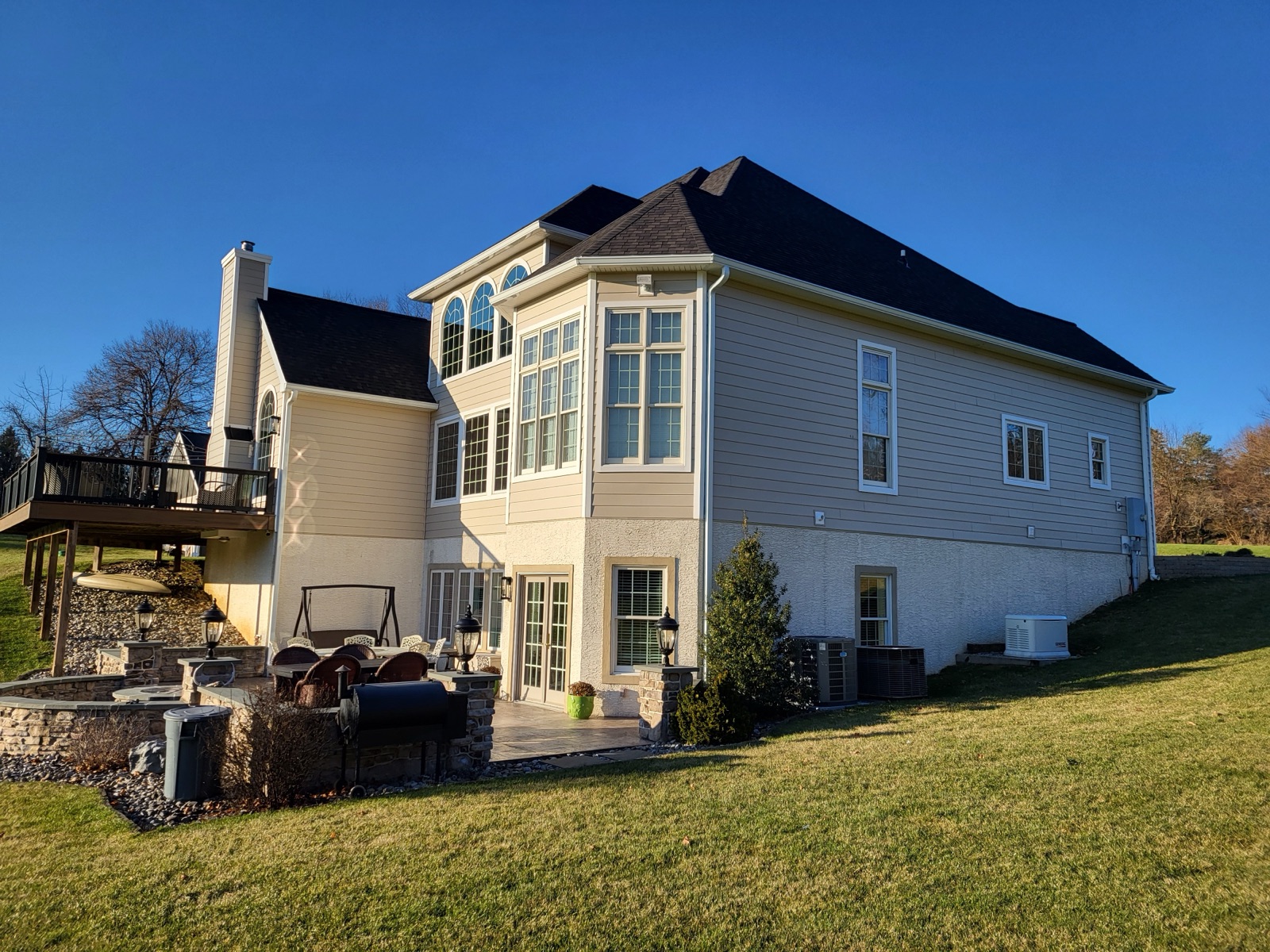 Dunlap residence after siding and metal roofing